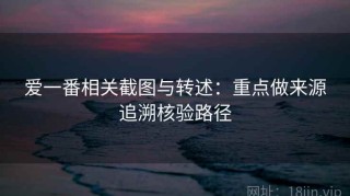 爱一番相关截图与转述：重点做来源追溯核验路径