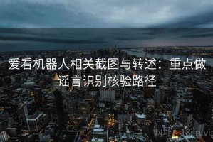 爱看机器人相关截图与转述：重点做谣言识别核验路径