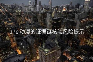 17c 动漫的证据链核验风险提示