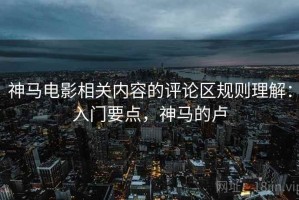 神马电影相关内容的评论区规则理解：入门要点，神马的卢