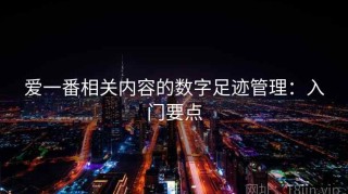 爱一番相关内容的数字足迹管理：入门要点