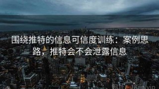 围绕推特的信息可信度训练：案例思路，推特会不会泄露信息