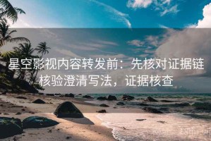 星空影视内容转发前：先核对证据链核验澄清写法，证据核查