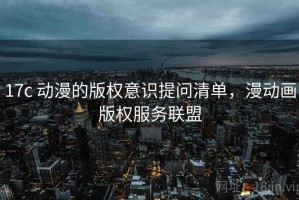 17c 动漫的版权意识提问清单，漫动画版权服务联盟