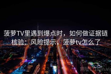 菠萝TV里遇到爆点时，如何做证据链核验：风险提示，菠萝tv怎么了
