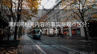 黑料网相关内容的事实与观点区分：入门要点