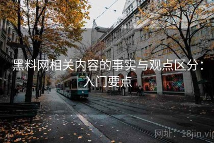 黑料网相关内容的事实与观点区分：入门要点