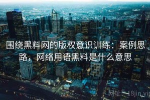 围绕黑料网的版权意识训练：案例思路，网络用语黑料是什么意思