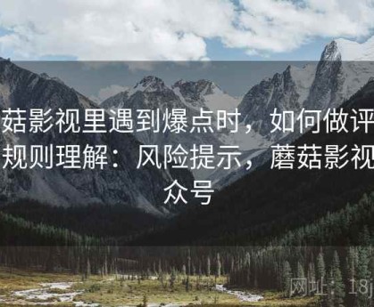 蘑菇影视里遇到爆点时，如何做评论区规则理解：风险提示，蘑菇影视公众号