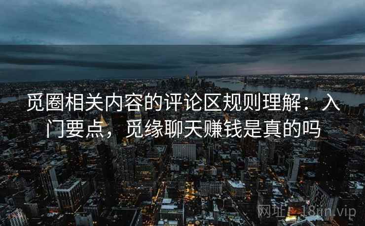 觅圈相关内容的评论区规则理解：入门要点，觅缘聊天赚钱是真的吗