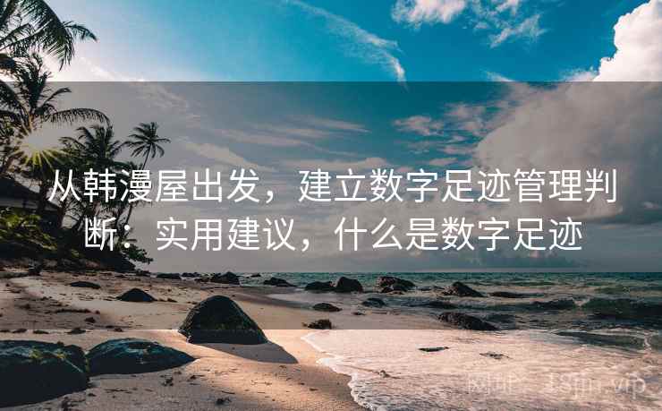 从韩漫屋出发，建立数字足迹管理判断：实用建议，什么是数字足迹