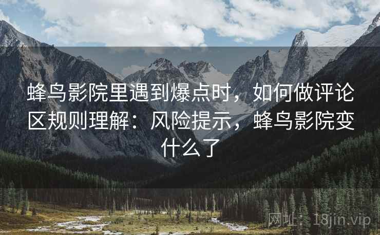 蜂鸟影院里遇到爆点时，如何做评论区规则理解：风险提示，蜂鸟影院变什么了