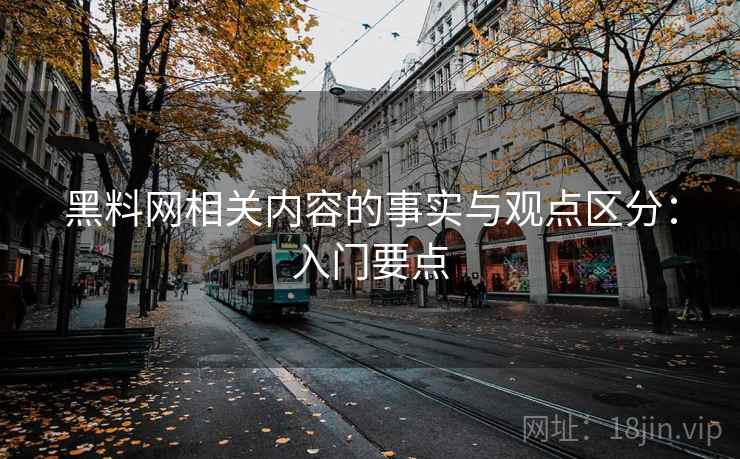 黑料网相关内容的事实与观点区分：入门要点